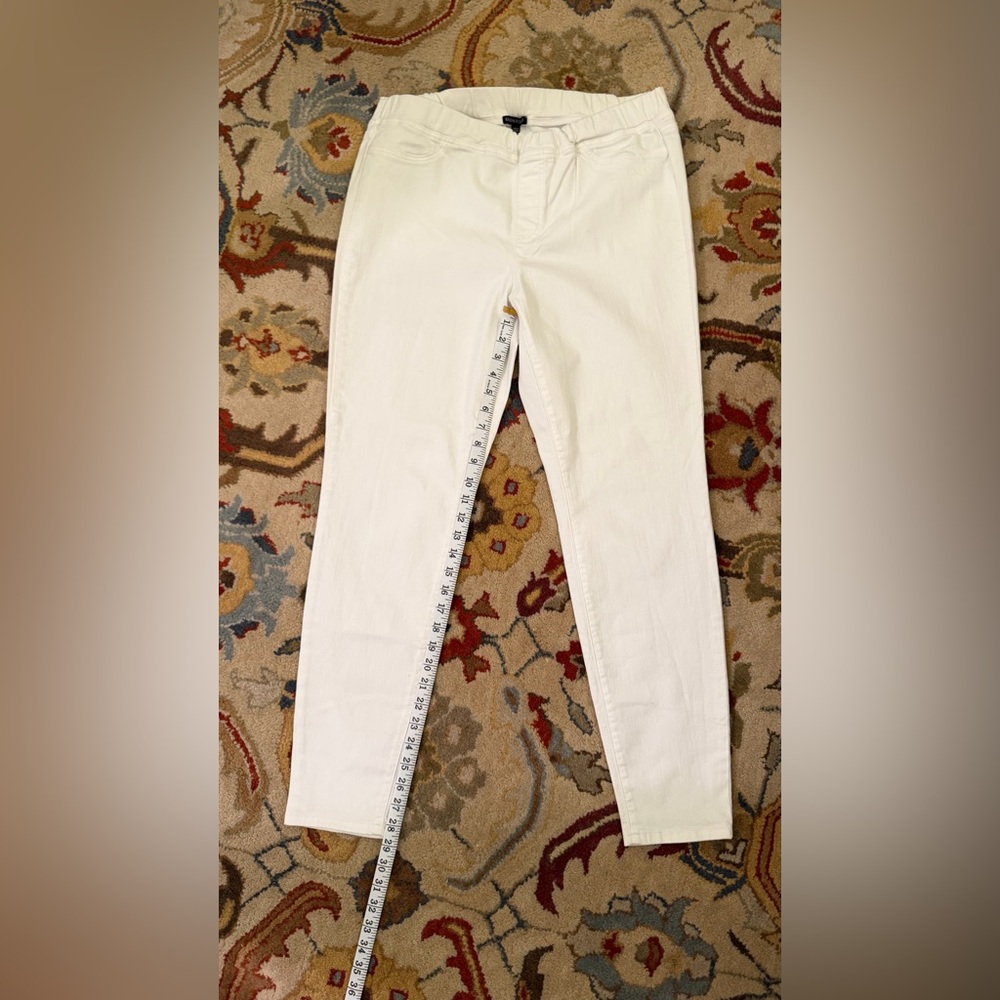 Eileen Fisher- Straight Leg Ankle Pants (Size L) in White!